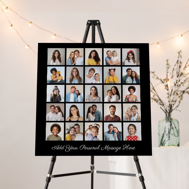 25 Photo Collage Add Your Own Greeting  Foam Board (In Situ (Stand))
