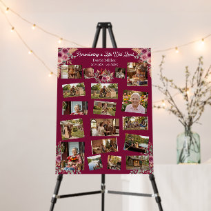 25 Photo Funeral Tribute Floral Display Foam Board