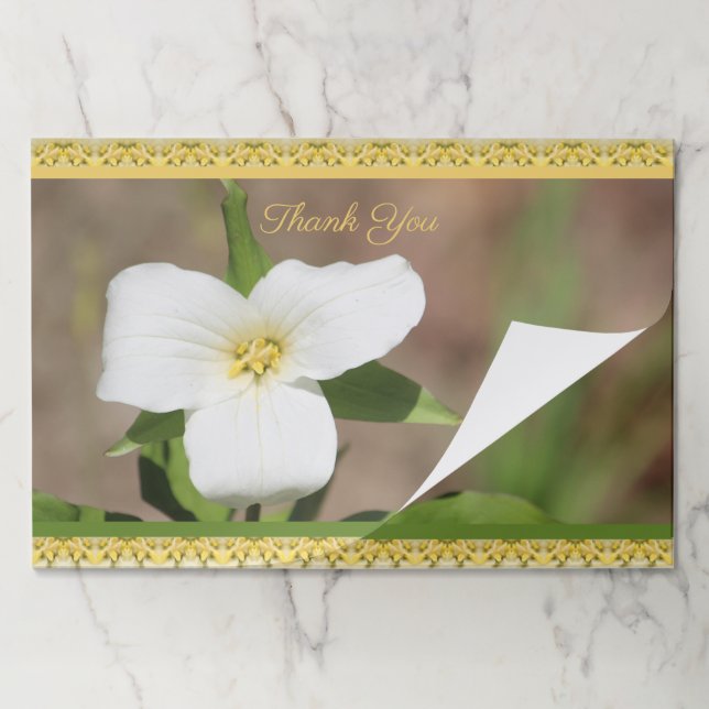 25 Piece White Trillium Paper Pad (Folded)