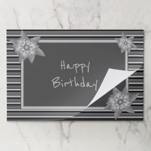 25 Pretty Happy Birthday Fancy Place Setting Paper Pad