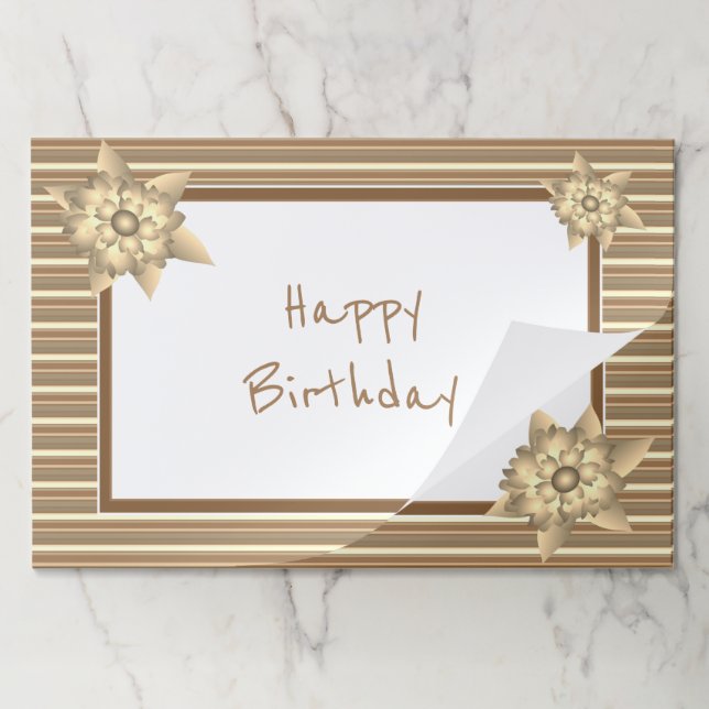 25 Pretty Place Setting Design Paper Placemat (Folded)