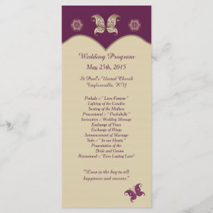 Butterfly Wedding Programs Zazzle