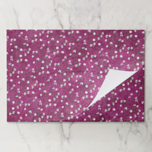 25 Sheets Baby's Breath Purple Business Decoupage Paper Pad
