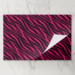25 Sheets Pink Zebra Print Girl Business Gift Wrap Paper Pad
