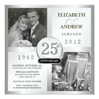 25th wedding anniversary invitations