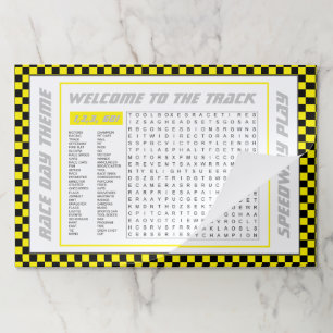 25 Speedway Themed Paper Placemats