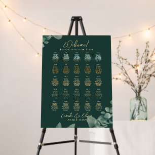 25 Table Greenery Eucalyptus Rustic SEATING CHART  Foam Board