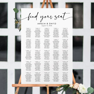 25 Tables Find Your Seat Seating Chart Foam Board