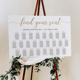 25 Tables Find Your Seat Seating Chart Plan