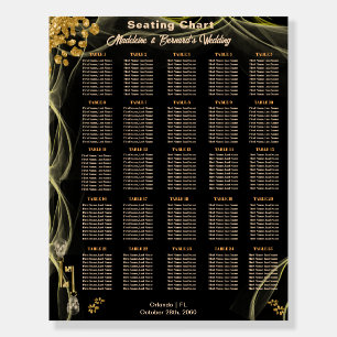 25 Tables Halloween Glitter & Gold Skulls Foam Board