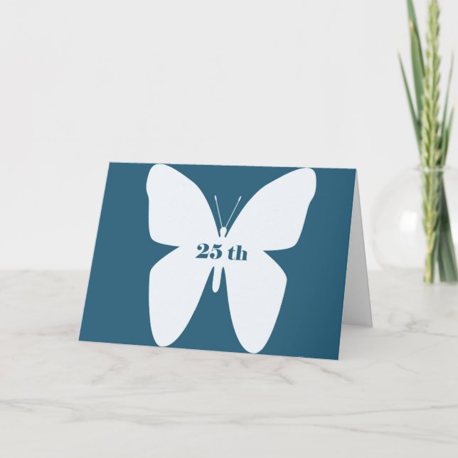 25 th anniversary  Butterfly greeting card (Front)