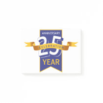 25 th anniversary post-it notes