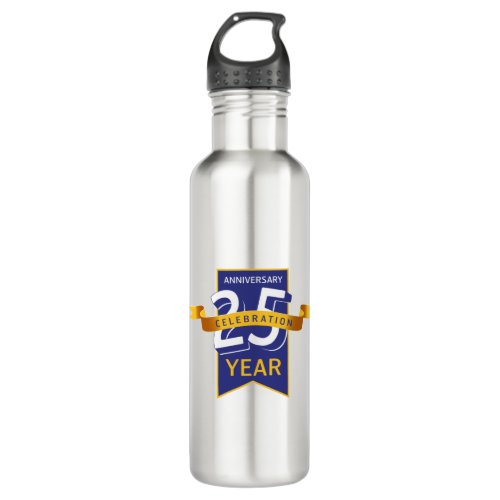 25 th anniversary stainless steel water bottle