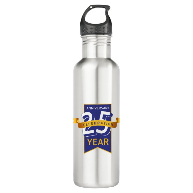 25 th anniversary stainless steel water bottle (Front)