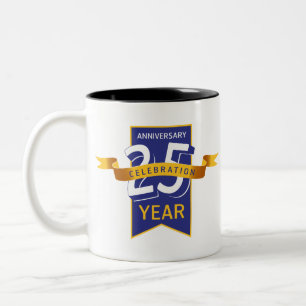 25 th anniversary Two-Tone coffee mug