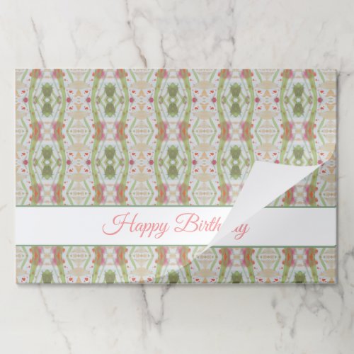 25 Watercolor Patterned Paper Placemat