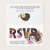 25 x (3 in 1) RSVP/Book Request/Display HEDGEHOG Business Card (Outside Unfolded)