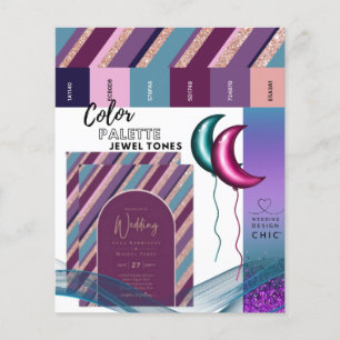 25 x Color Palette Magenta Teal Vendor INFO Flyer