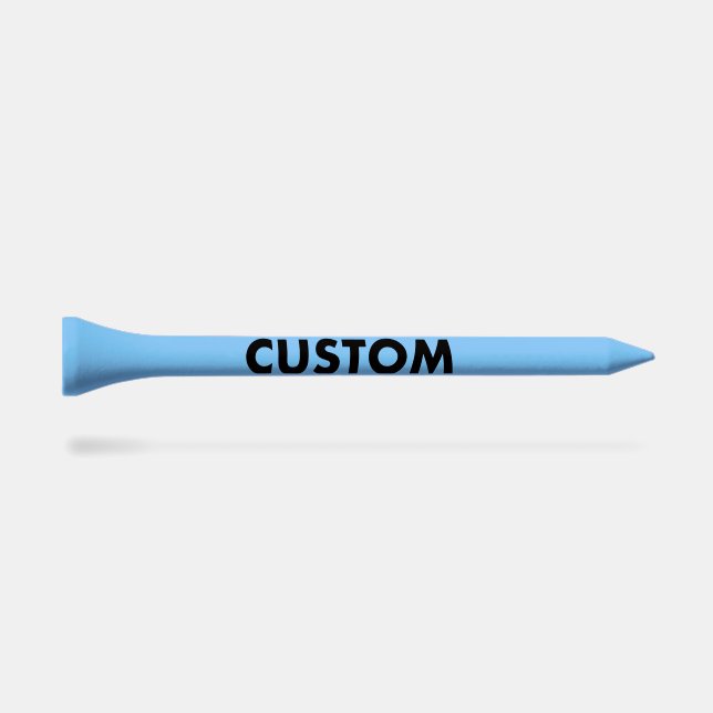 25 x Custom Personalized Shaft of BLUE Golf Tees (Side (Horz))