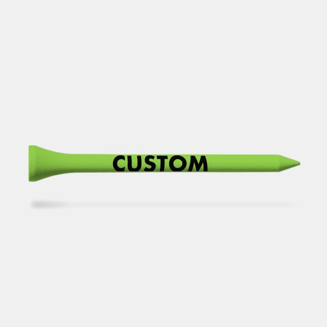 25 x Custom Personalized Shaft of GREEN Golf Tees (Side (Horz))