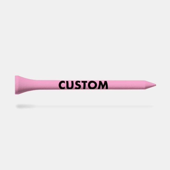 25 x Custom Personalized Shaft of PINK Golf Tees (Side (Horz))