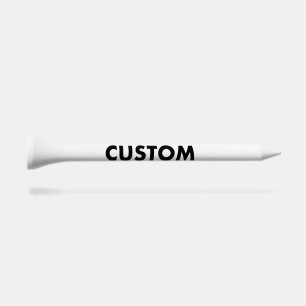 25 x Custom Personalized Shaft of WHITE Golf Tees