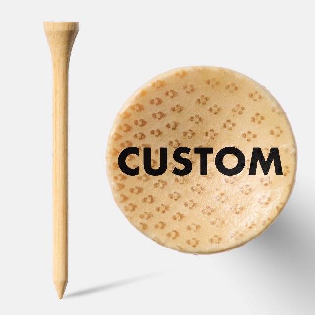 25 x Custom Personalized Top of BAMBOO Golf Tees (Combo)