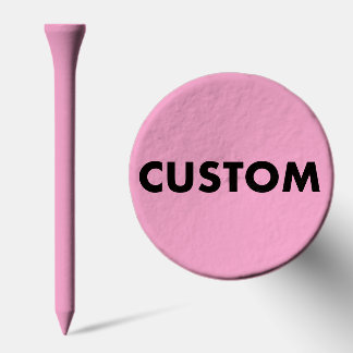25 x Custom Personalized Top of PINK Golf Tees