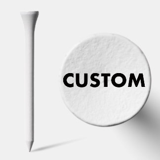 25 x Custom Personalized Top of WHITE Golf Tees