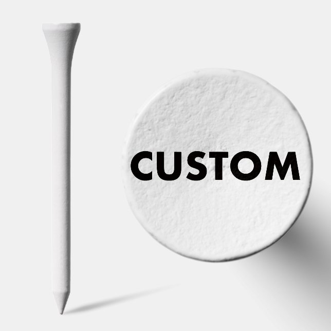 25 x Custom Personalized Top of WHITE Golf Tees (Combo)