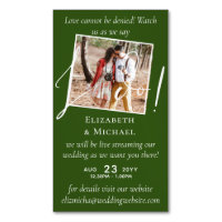 25 x Magnetic Wedding Livestreaming Save the Date Business Card Magnet