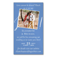 25 x Magnetic Wedding Livestreaming Save the Date Business Card Magnet