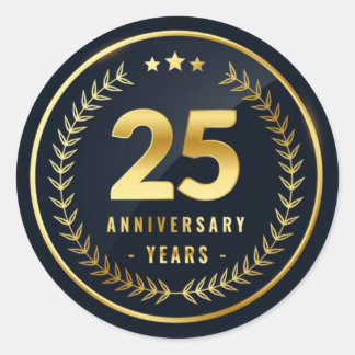 25 Year Anniversary Classic Round Sticker