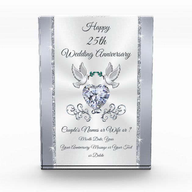 Buy 25 Year Anniversary PERSONALIZED 25th Anniversary Wedding Gift for Wife  Husband Couple Him Her Online at desertcartINDIA