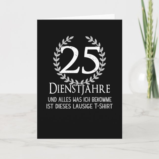 25 Year Company Anniversary Employee Company Card (Front)