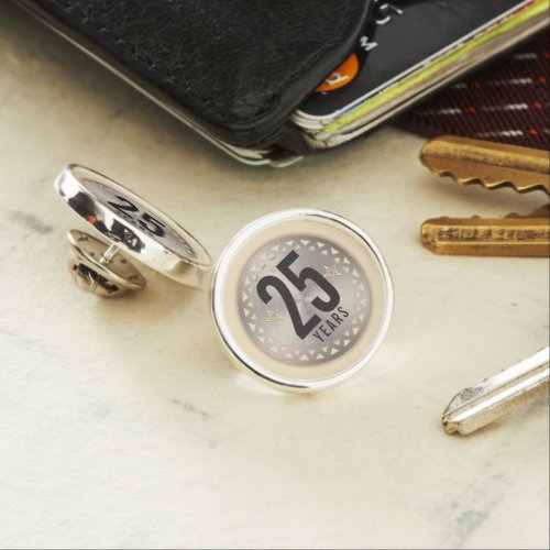 25 year employee milestone anniversary lapel pin