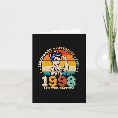 25 Year Old 1998 Vintage Gift Women 25th Birthday Card