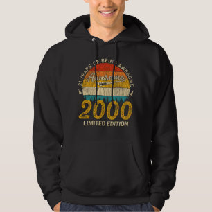 25 Year Old 2000 Retro Awesome 25th Birthday Gift Hoodie