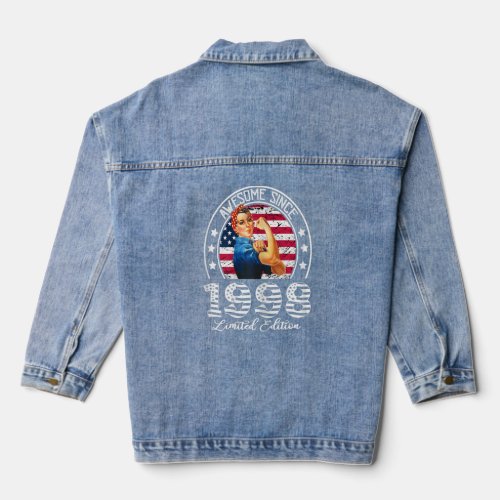 25 Year Old Gifts for women Awesome Since 1998 25t Denim Jacket