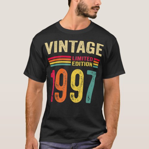 25 Year Old Gifts Vintage 1997 Limited Edition 25t T_Shirt