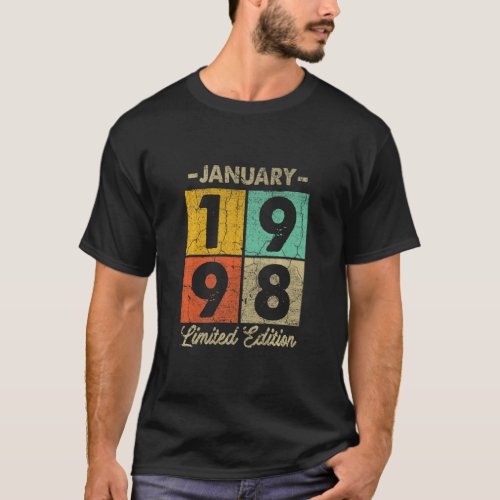 25 Year Old January 1998  25th Birthday   1  T_Shirt