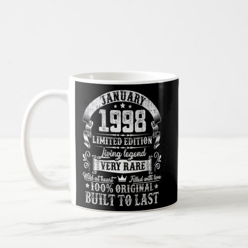 25 Year Old January 1998  25th Birthday   2  Coffee Mug