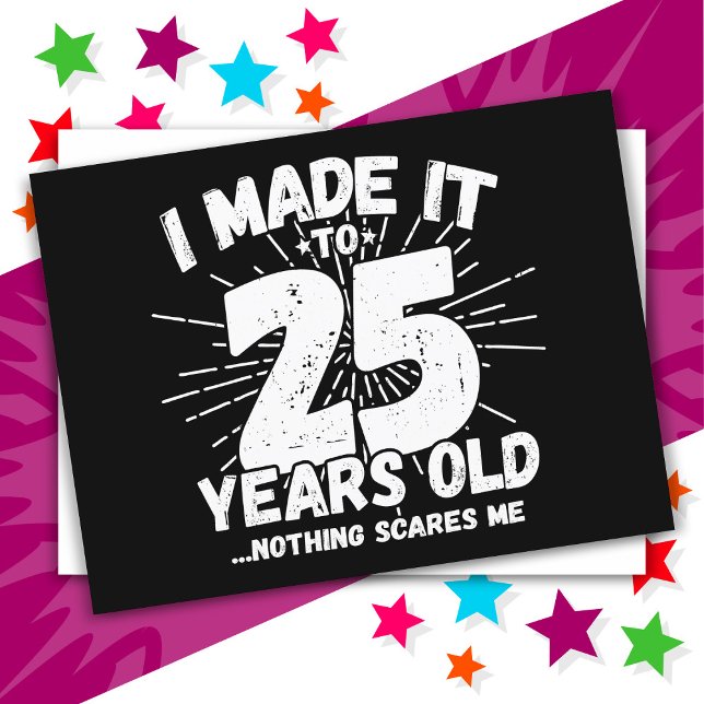 25 Year Old Sarcastic Meme Funny 25th Birthday Postcard (Creator Uploaded)