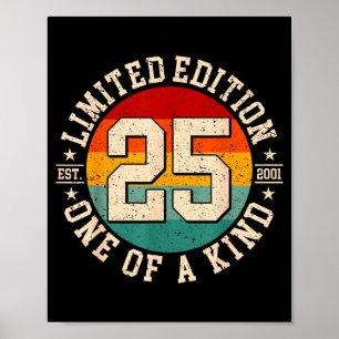 25 year old vintage 2001 limited edition 25th poster