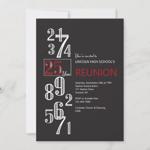 25 Year Reunion Invitation
