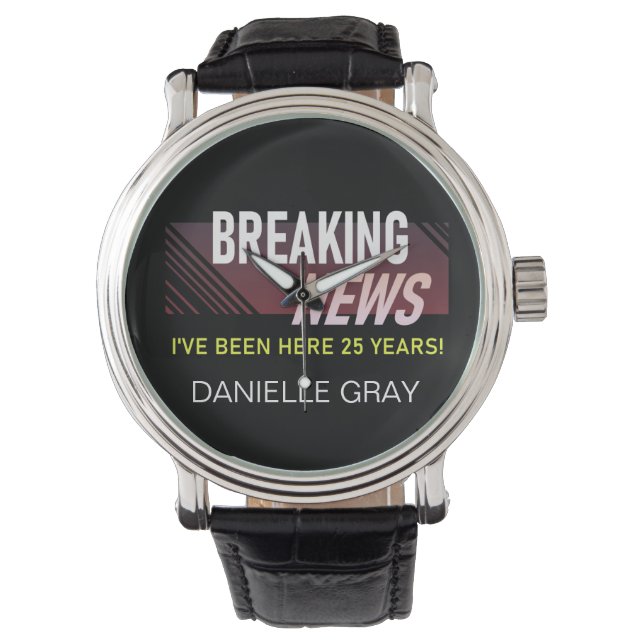 25 Year Work Anniversary Employee Appreciation Watch (Front)