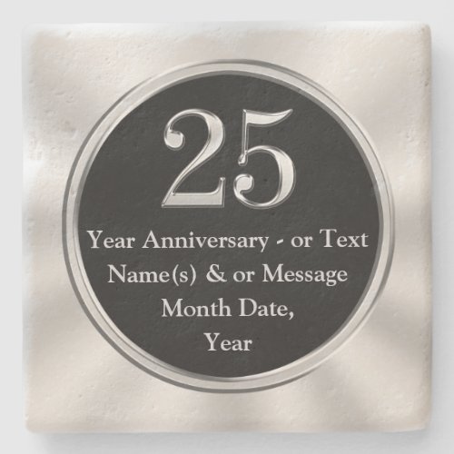 25 Year Work Anniversary Gift Ideas Personalized Stone Coaster