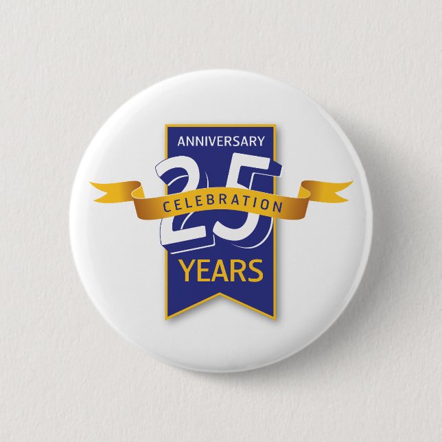 25 Years Anniversary Design Button (Front)
