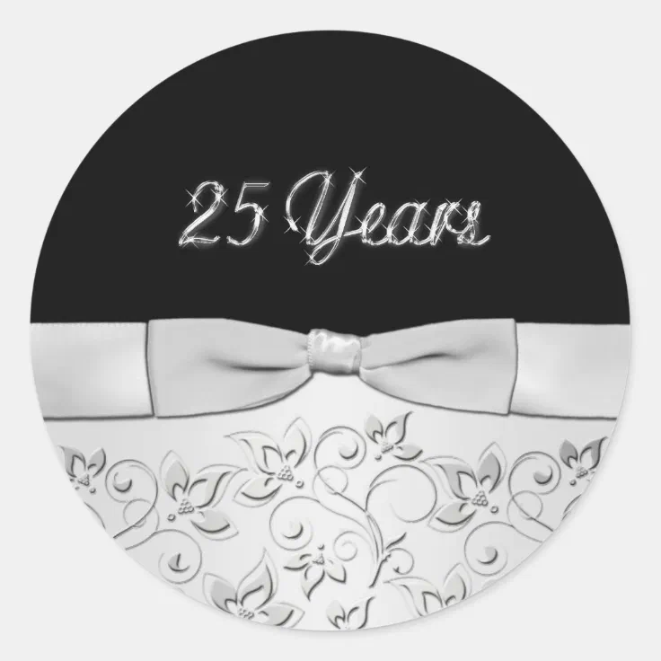 25 Years Anniversary Sticker Zazzle