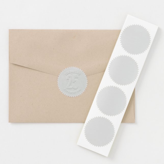 25 years business corporate anniversary embosser (On Evelope)